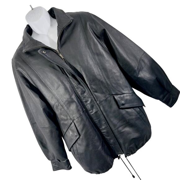 CROFT & BARROW! LUXE BLACK GENUINE LEATHER THERMAL LINED COAT, JACKET! SZ M - Picture 14 of 14